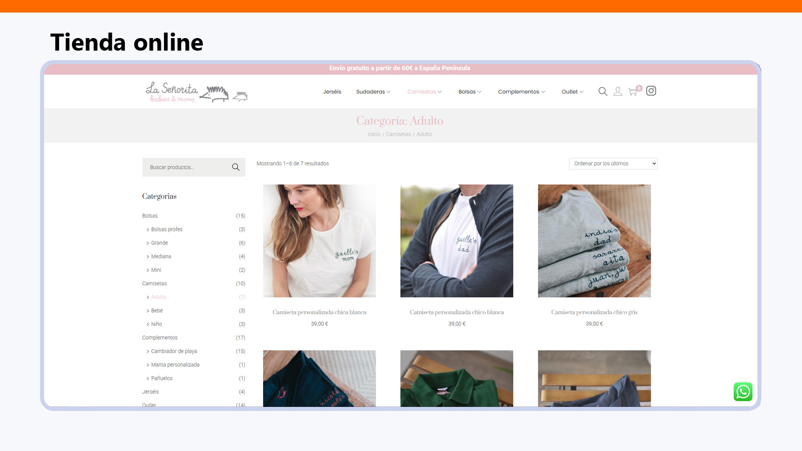 Tienda online — Cliente B